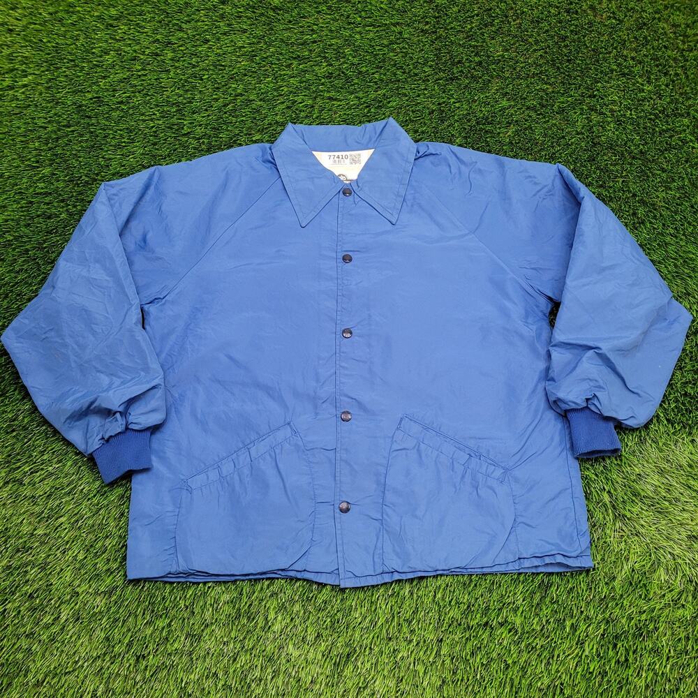 Vintage 80s Starter Coach Jacket Large 24x27 Blue